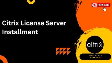 Citrix Licence Server Installation