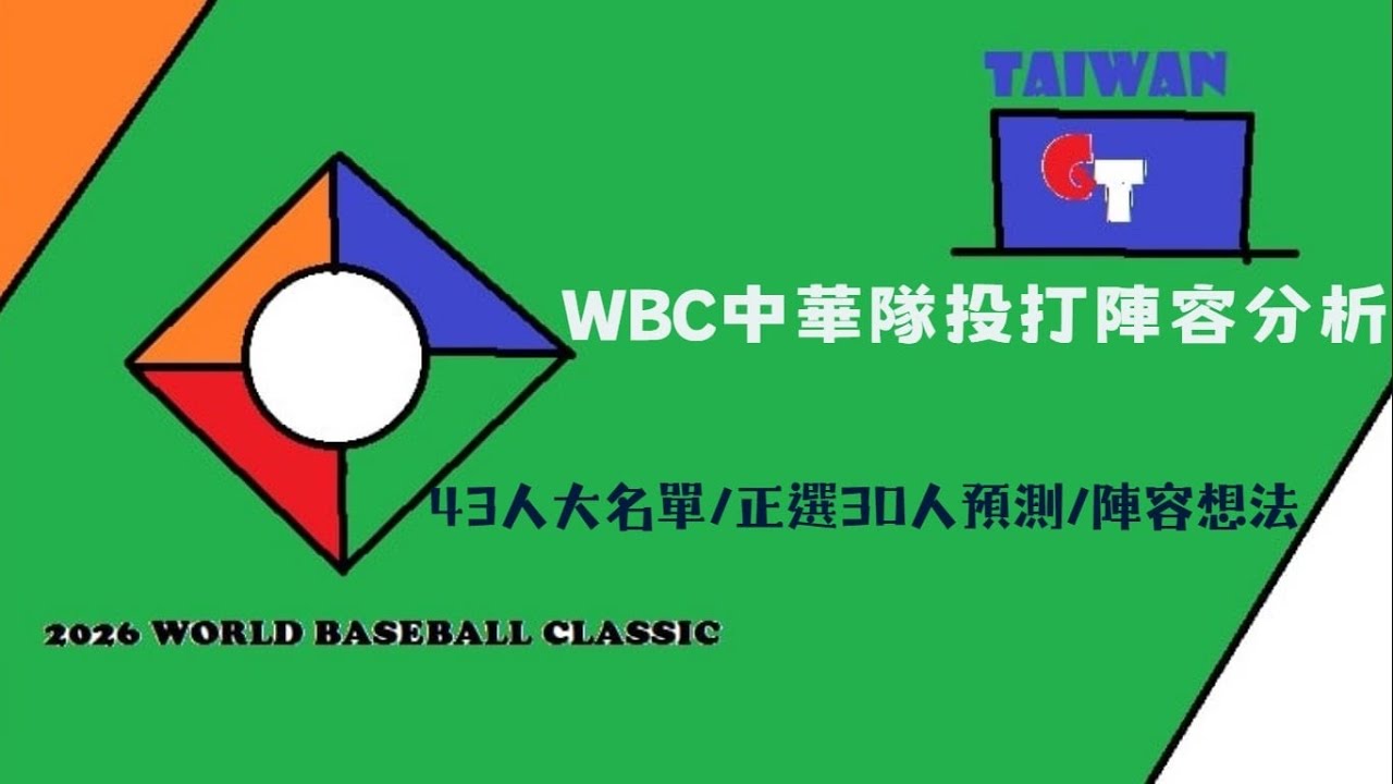 WBC經典賽中華隊名單預測分析｜43人大名單到正選30人的配置思路
