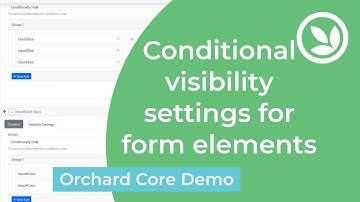 Conditional visibility settings for form elements - Orchard Core Demo