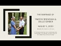 Timothy Breneman & Joelle Graber Wedding - August 1, 2020 (11 a.m. EST)