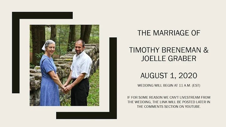 Timothy Breneman & Joelle Graber Wedding - August ...