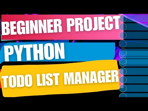 Python Project for Beginners| Build Todo List Manager #pythonprojects # ...