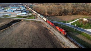 CSX southbound empty phosphate train with CP power