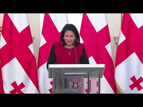 სალომე ზურაბიშვილი ეროვნული პრემიის ლაურეატების დაჯილდოების ცერემონიაზე