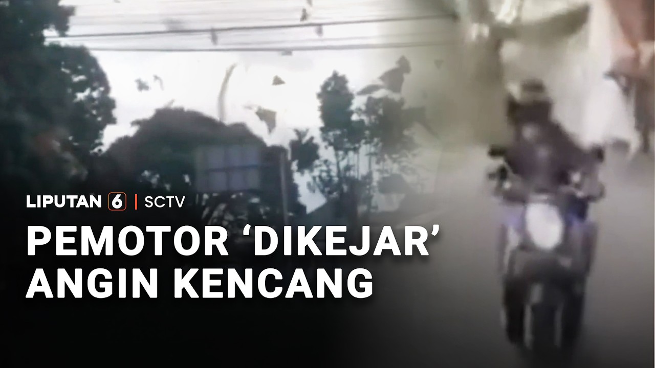 Pemotor 'Dikejar' Angin Kencang | Liputan 6