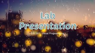 CSC301 - Lab 1 & 2 Presentation