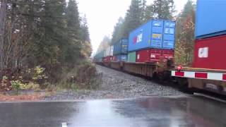 Quadruple Header!!!!! CN Intermodal East @ Choate BC Canada 25OCT18 C44-9W 2601 Leading