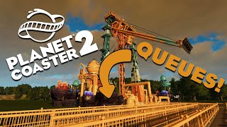 Queue Lines in PLANET COASTER 2 | Making Cattle Pens and MORE!