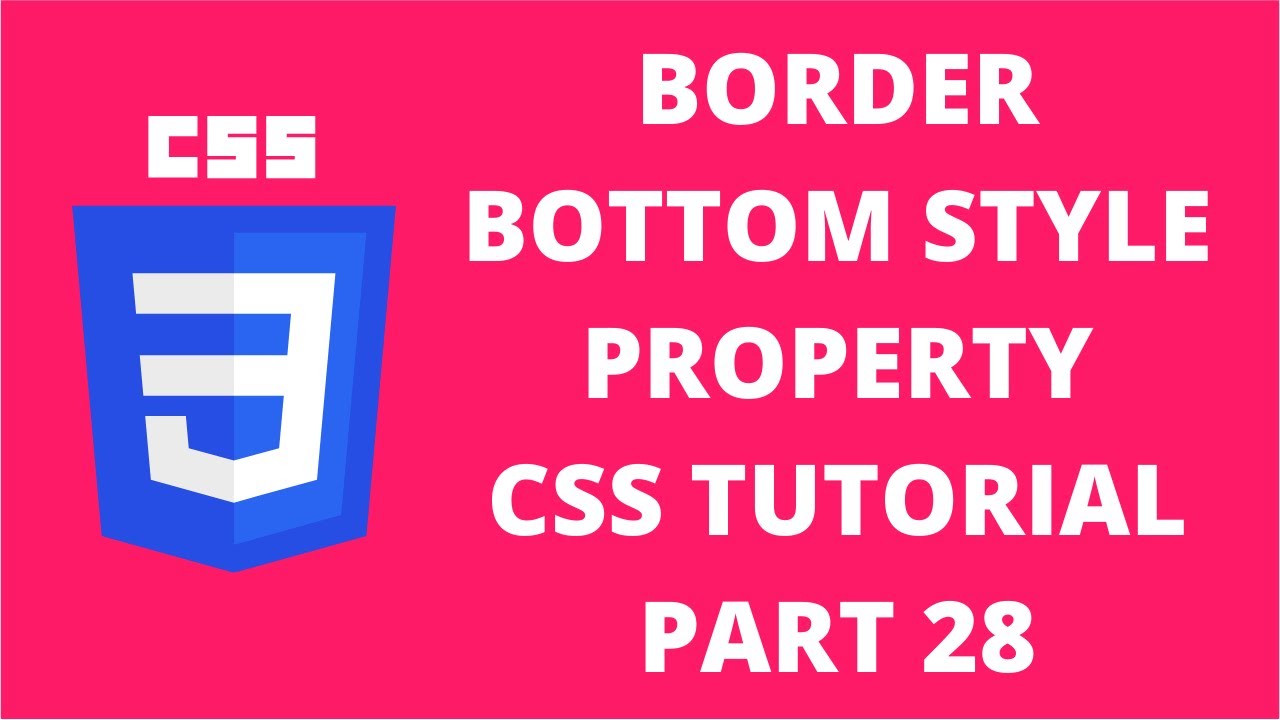 Border bottom style. Border bottom style