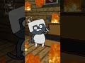 When a Spider gets inside your Minecraft house (Cat Babo Animation ) #shorts