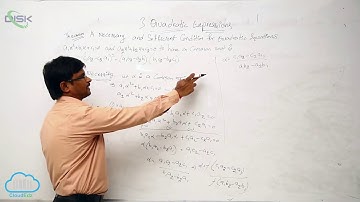 Sign of quadratic expressions - change || Necessary and sufficient condition || Disk Telangana