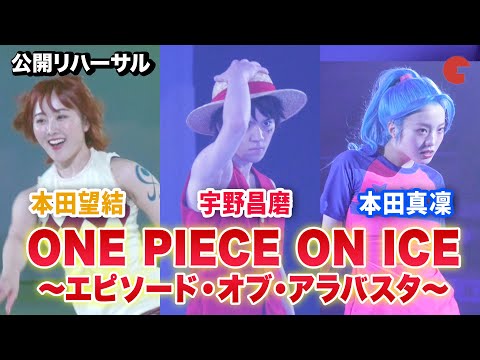 ルフィ役宇野昌磨、ビビ役本田真凜、ナミ役本田望結らが熱演