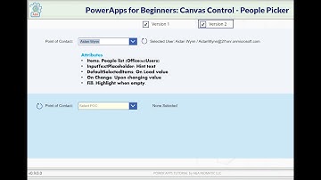 PowerApps for Beginners - People Picker Control 2of2