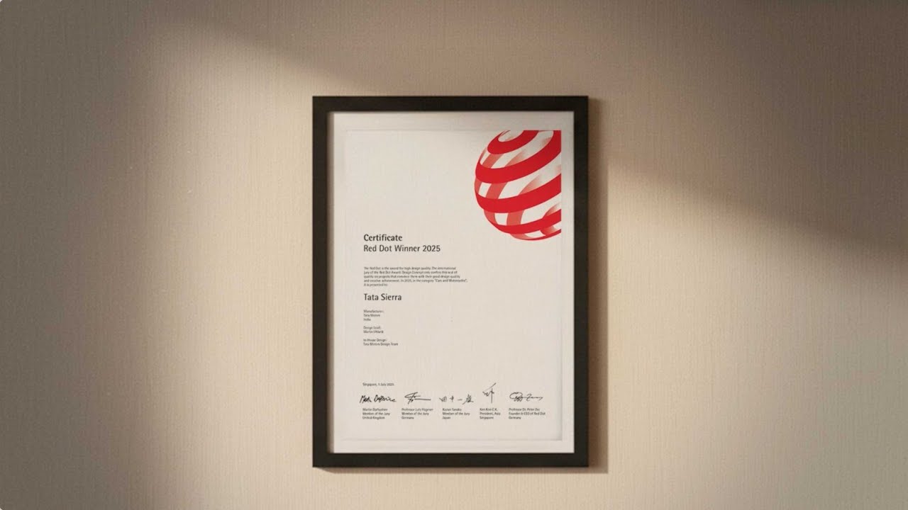 A Red Dot Design Award Winner 2025 | Tata Sierra