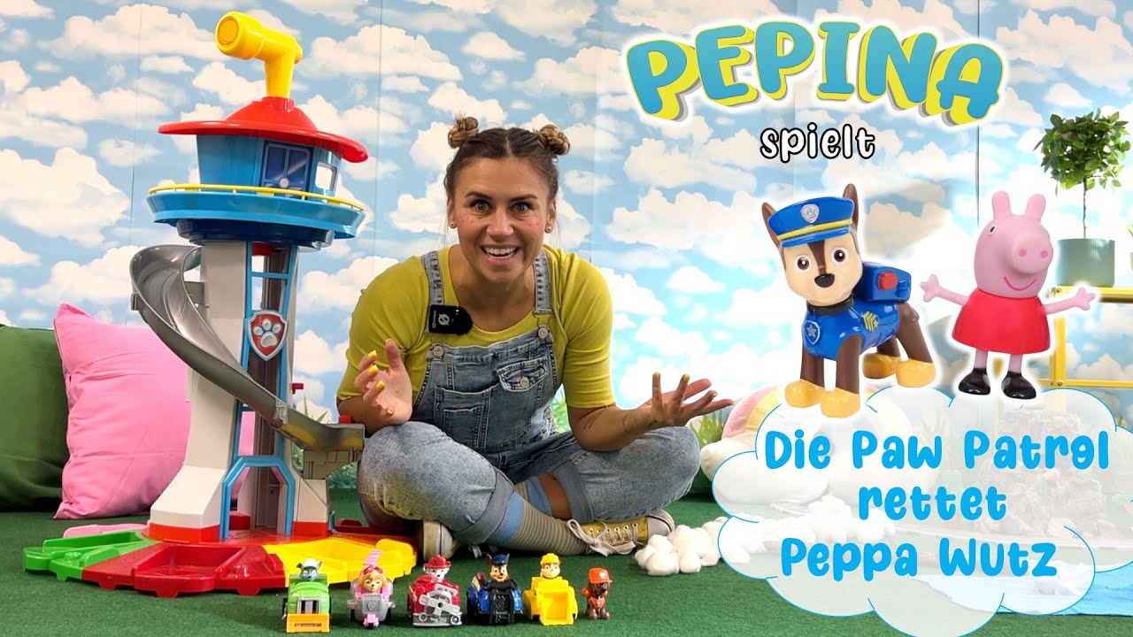🐶 PAW PATROL rettet PEPPA WUTZ 🐷 Pepina spielt eine Rettungs-Mission 🚁