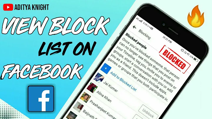 How To View Block List On Facebook App | How To Find Blocked Users on Facebook | Aditya Knight