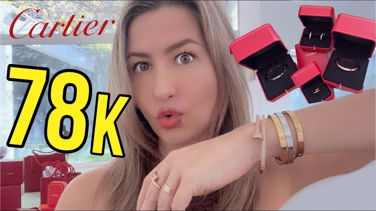 $78,000 CARTIER HAUL | love bracelet diamond-paved, Juste un Clou ring, LOVE earrings, | WORTH IT?
