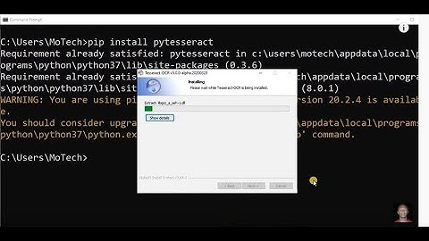 How to install Pytesseract in Windows