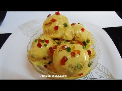 Mango Ice Cream Recipe-Homemade Mango Ice Cream-Eggless Ice Cream-Mango Ice cream recipe in Tamil