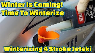 Winterizing 4 Stroke Jetski Or Waverunner | How To Store Jet Ski!