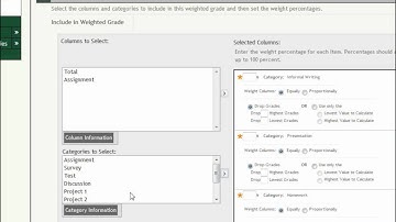 Blackboard Grade Center: Setting up Categories and Weighting