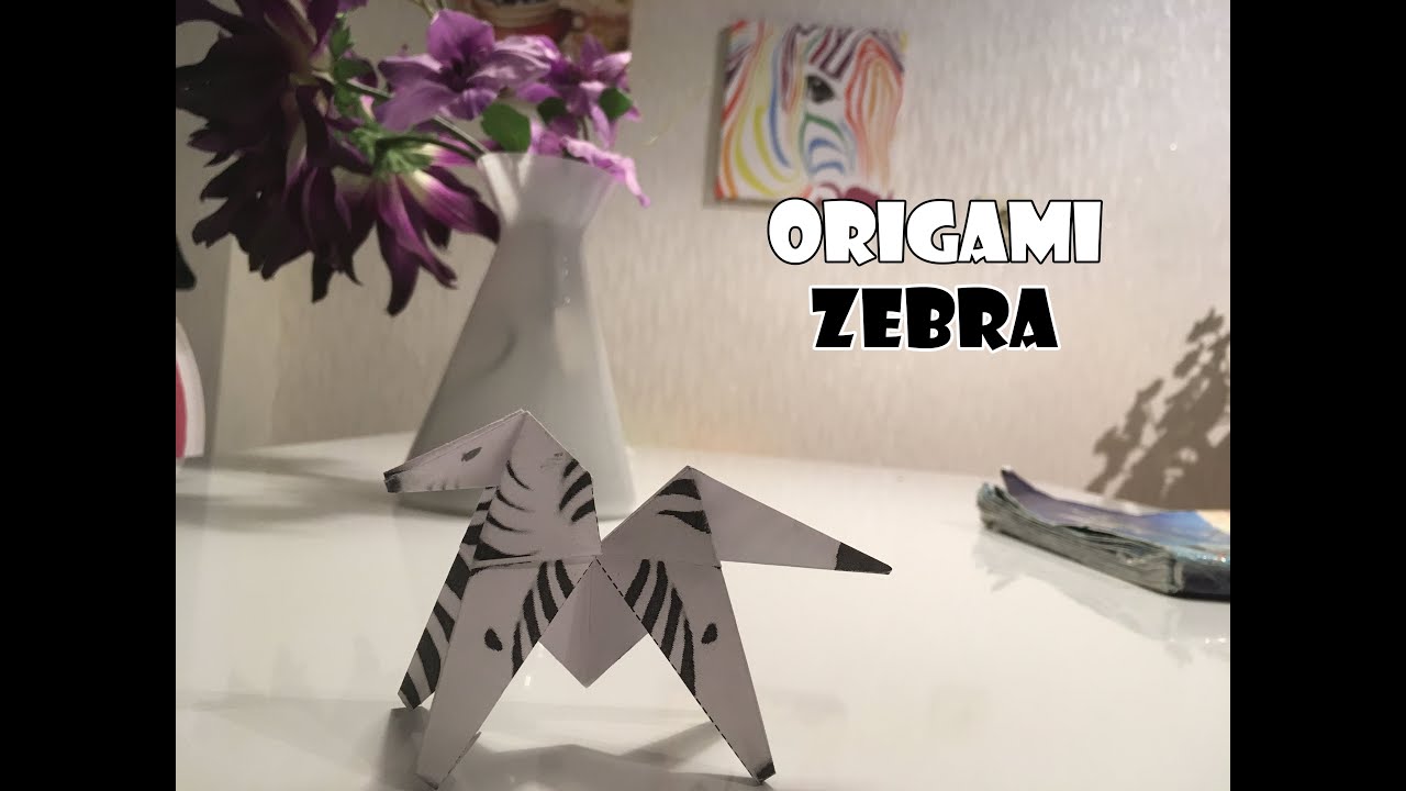 3Origami Zebra Adım Adım Zebra Yapımı YouTube