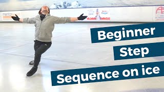 Beginner Figure Skating Step Sequence on Ice!