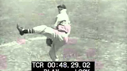 Bob Feller Demonstrates Pitching