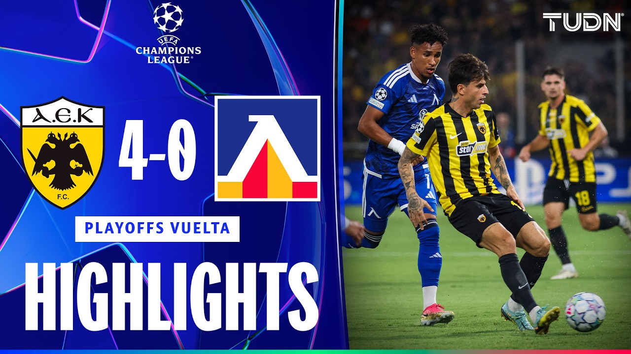 HIGHLIGHTS - AEK Atenas vs Levski Sofia | UEFA Champions League - Playoffs Vuelta | TUDN
