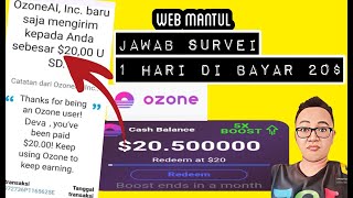 WEB MANTUL || Isi Survai Di Web Ini Di Bayar Dolar Perhari 20$ Ke Paypal screenshot 2