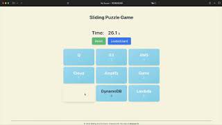 AWS Game Builder Challenge - Sliding Puzzle screenshot 5
