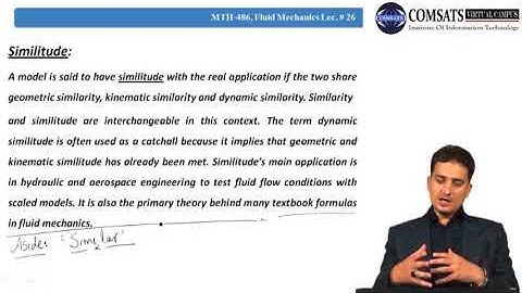 Types of similarities|Fluid Mechanics in HIndi Urdu MTH486 LECTURE 26