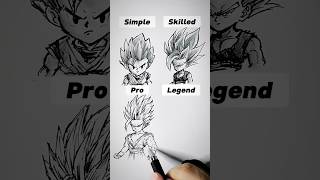 How to Draw legend Gohan 😳 #shorts #anime #drawing