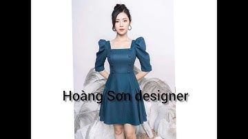 Dạy cắt may cơ bản:hướng dẫn cách cắt đầm cổ vuông bổ mảnh thân xếp ly|hoàng sơn designer