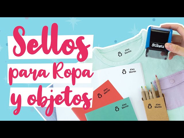 Sello rectangular para marcar ropa y objetos - Stikets