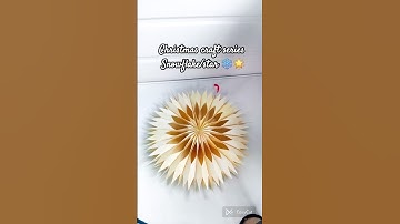❄️🌟DIY 3D Snowflake making tutorial❄️🌟 #diy #christmas #papercraft #craft #snowflakes #star #shorts