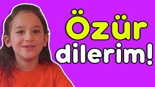 Ne Demeli? Özür Dilerim Şarkısı - Bebekler ve Çocuklar için Eğitici Şarkılar Resimi