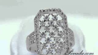 Diamond Right Hand Ring in White Gold [GR0186]