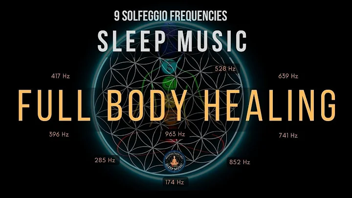 BLACK SCREEN SLEEP MUSIC ☯ All 9 solfeggio frequencies ☯ Full body Healing