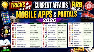 TRICK || Mobile Apps & Portals 2026  || RRB Group D Current Affairs screenshot 5