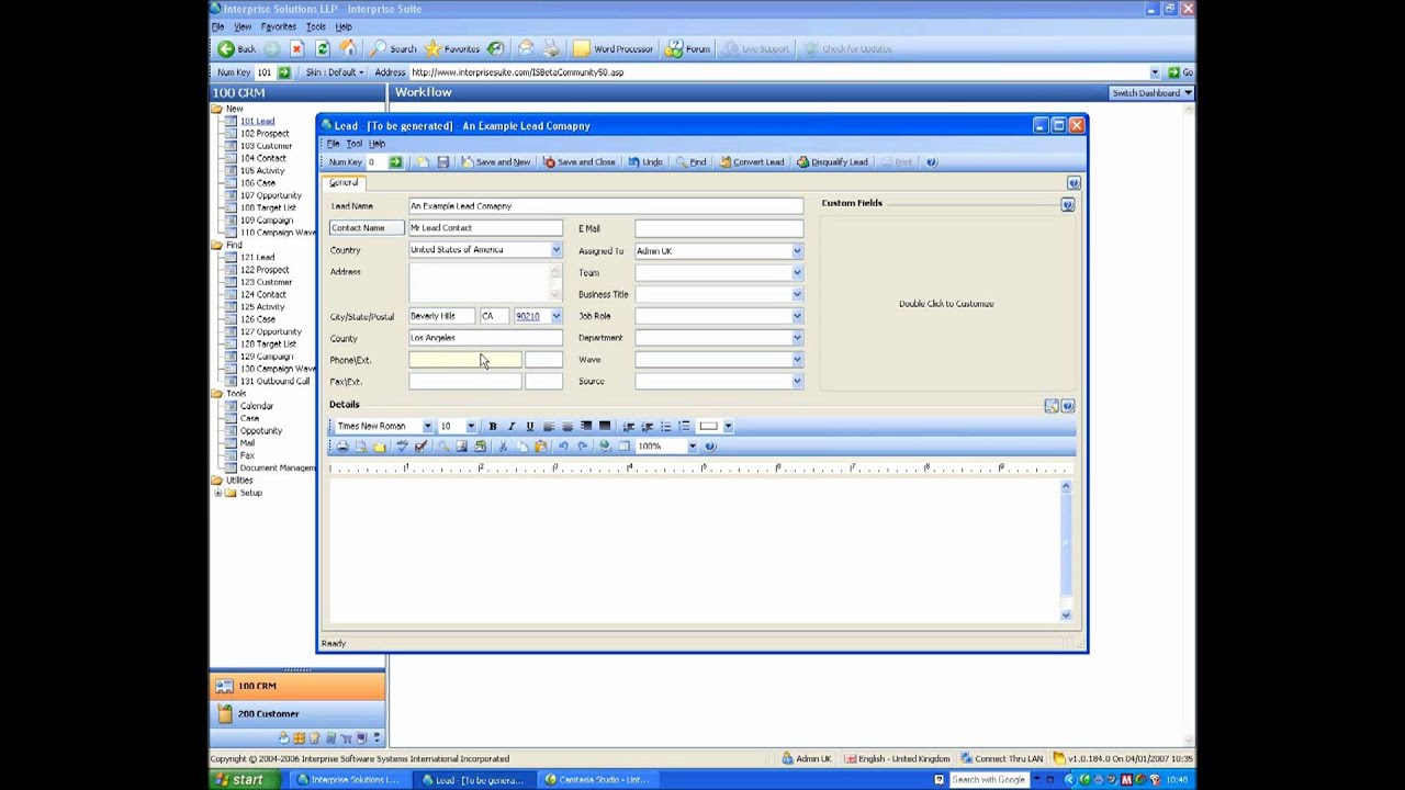 CRM Software Demo Part 1/4 YouTube