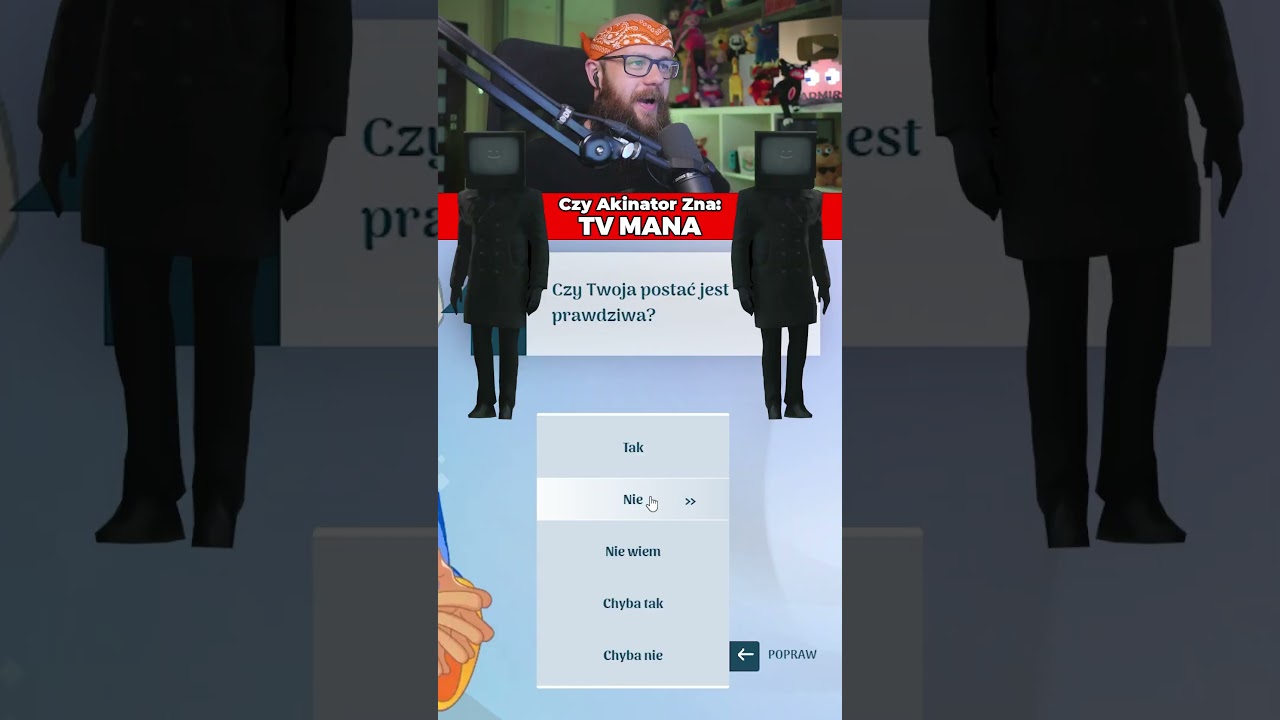 Czy *BOT AKINATOR* Zna "TV Man" Ze SKIBIDI TOILET ?