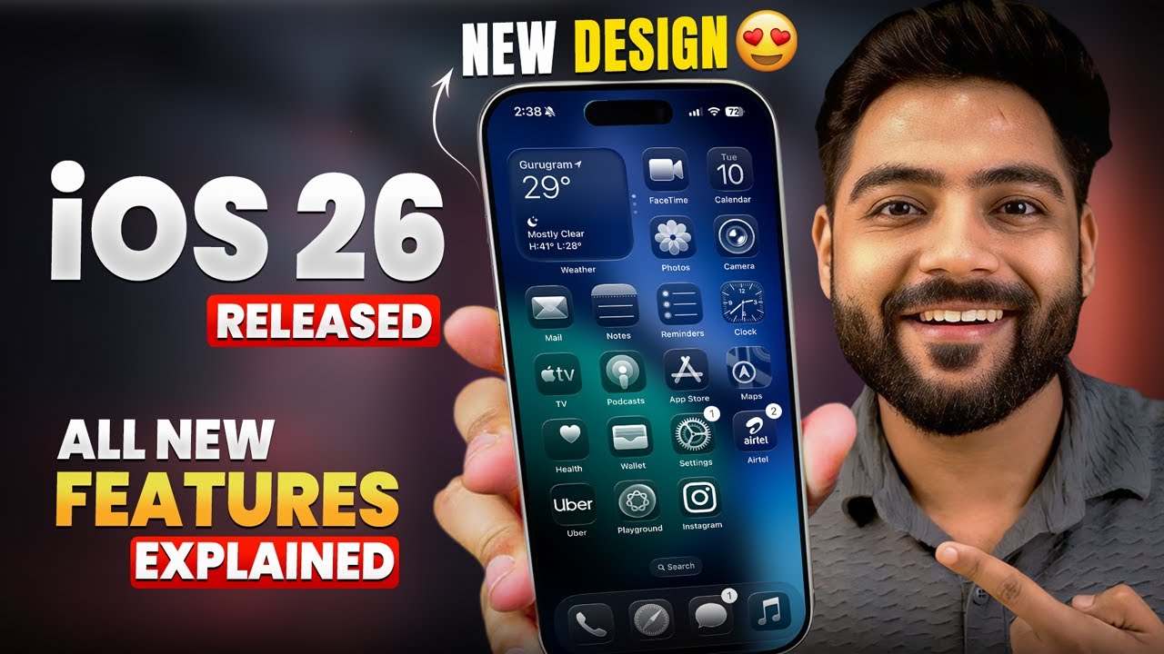 iOS 26 Released 🔥 New Features & WWDC Event Explained in Hindi - YouTube