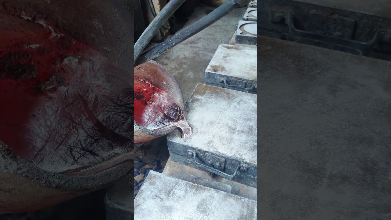 Aluminum Melt Touches Warm Sand 