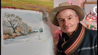 Colinsteedart. Watercolour tutorial. Winter Trees and Snow.
