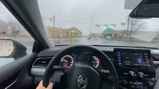 2023 Toyota Camry Rainy Morning Commute POV