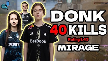 🔥donk 40 KILLS | Rating 1.43 | mirage FACEIT EU Ranked | +VOICE w/suns1de/baz | Sep 28, 2025