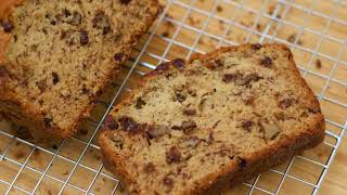 Chocolate Chip Banana Bread | Moist Banana Bread | Nutty Banana Walnut Bread | Easy Recipe