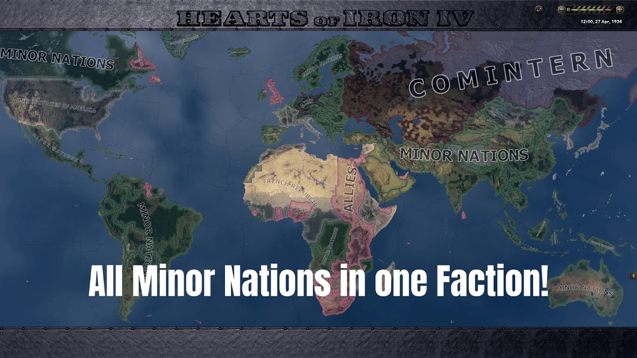 All Minor Nations in One Faction Hoi4 Timelapse YouTube