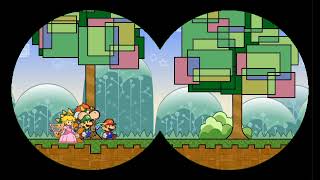 Super Paper Mario Movie Game Wii Mr L Binoculars Nothing Wait Mario Luigi Peach Bowser Walking Scene screenshot 2